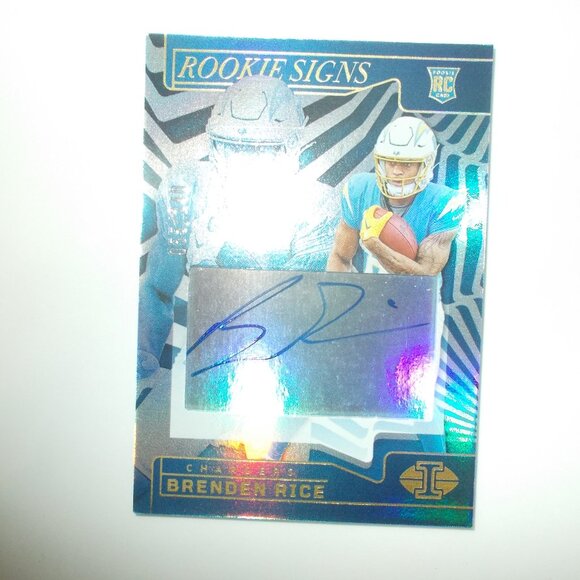 Brenden Rice 2024 Panini Football Illusions Rookie Signs RC Auto 55/240 Chargers - Picture 1 of 3